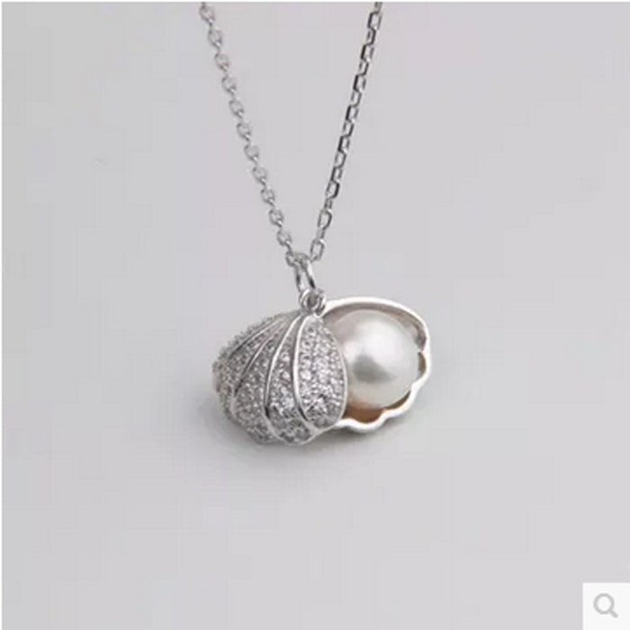 Pearl and Crystal Locket Necklace