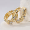 Two-Tone Heart Hoop Earrings 1