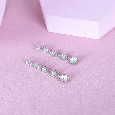 Zircon Cascade Drop Earrings