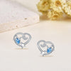 Blue Heart Sea Turtle Earrings 2