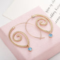 Gold Spiral Hoop Earrings
