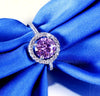 Purple Zircon Halo Ring 2