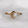 Moon Zircon Rose Gold Ring