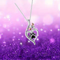 Swirl Heart Paw Necklace