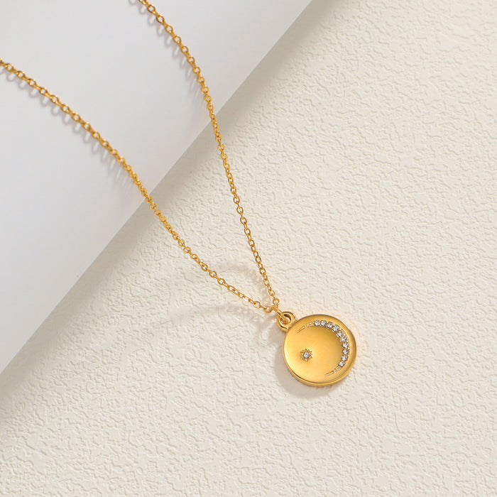 Golden Star and Moon Necklace