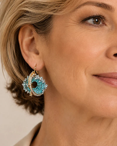 Sky Blue Resin Earrings