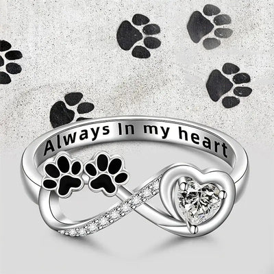 Always in My Heart Paw Ring