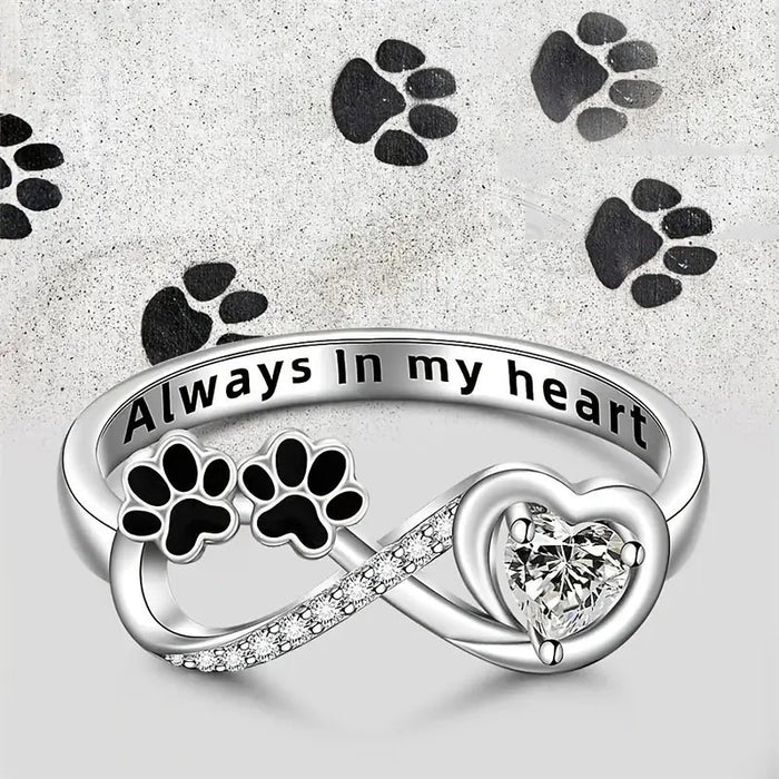 Always in My Heart Paw Ring
