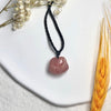 Pink Quartz Cat Paw Necklace 1