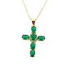 Golden Zircon Cross Necklace 1
