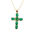 Golden Zircon Cross Necklace