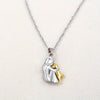 Girl and Dog Hug Necklace 1