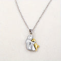 Girl and Dog Hug Necklace