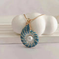 Baroque Pearl Conch Necklace