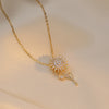 Rotating Sunflower Pendant Necklace 1