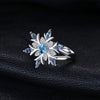 Blue Snowflake Zircon Ring 3