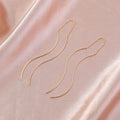 Gold Wave Threader Earrings