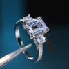 Emerald Cut Zircon Ring 1