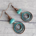 Vintage Bohemian Turquoise Earrings