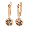 Rose Gold Medallion Hoop Earrings 2