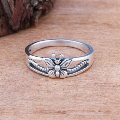 Vintage Silver Butterfly Ring