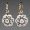 Two-Tone Floral Crystal Earrings 1
