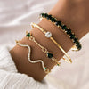Emerald Crystal Bracelet Set 1