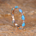 Opal Heart Zirconia Ring