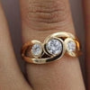 Vintage Zirconia Gold Ring 3