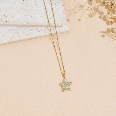 Zircon Star Pendant Necklace