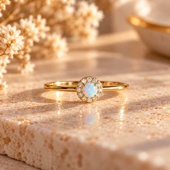 Vintage Opal Court Ring