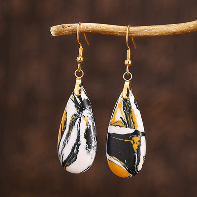 Mixed Stone Teardrop Earrings