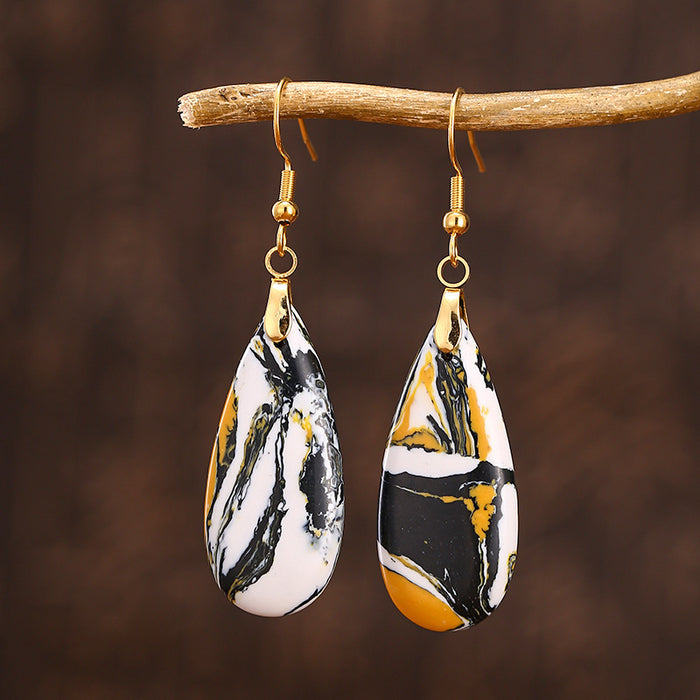 Mixed Stone Teardrop Earrings