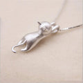 Sterling Silver Cat Necklace Set