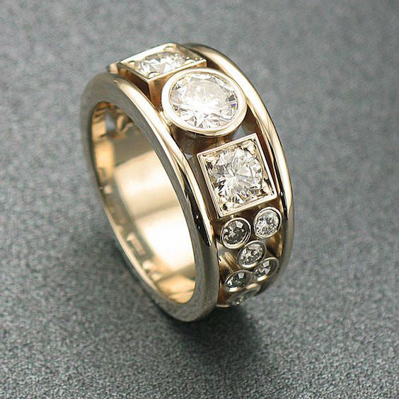 Geometric Two-Tone Ring