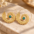 Spiral Leaf Earrings