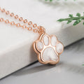 White Paw Pendant Necklace