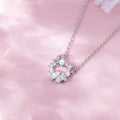 Kitten and Blossom Pendant Necklace