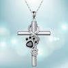Paw Print Cross Necklace 1
