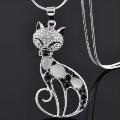 Crystal Fox Pendant Necklace