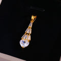 Crystal Teardrop Pendant Necklace