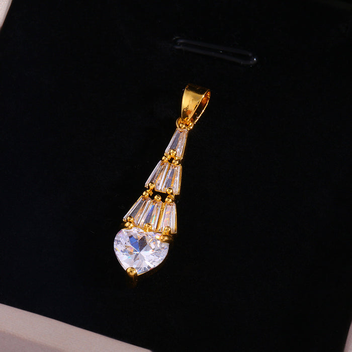 Crystal Teardrop Pendant Necklace