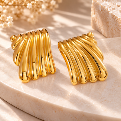Cube Wave Earrings