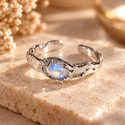 Moonstone Wave Ring