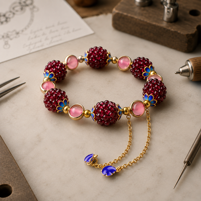 Garnet Crystal Bracelet