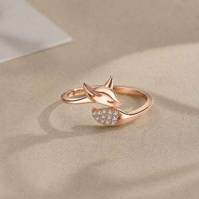 Rose Gold Fox Ring