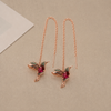 Rose Gold Bird Earrings 1