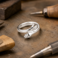 Sterling Silver Heart Hug Ring