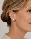 Triangular Pearl Stud Earrings 2
