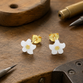 Sterling Silver Cherry Stud Earrings